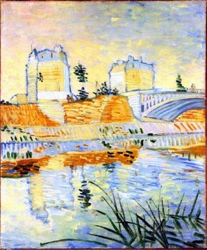 El Sena con el Puente de Clichy Vincent van Gogh Pinturas al óleo